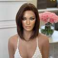 Ready to Ship 12A Grade Virgin Brazilian Hair Short Bob Cut Natural Color Invisible HD Lace Front Wig for Women Hair Loss