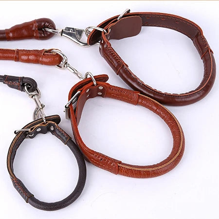 Large Turn-down Dog Collar Long Collares Metal Buckle for Large Dog