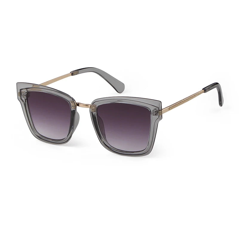 STY5028 Fashion Vintage Cat Eye Sunglasses Personality Metal Luxury Gray Lenses Sun Glasses New Ladies Sun Protection Shades