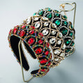 Diamond-studded Pearl Flannel Vintage Sponge Headband Crystal Headbands for Women Tiaras Accesorio Para Mujer