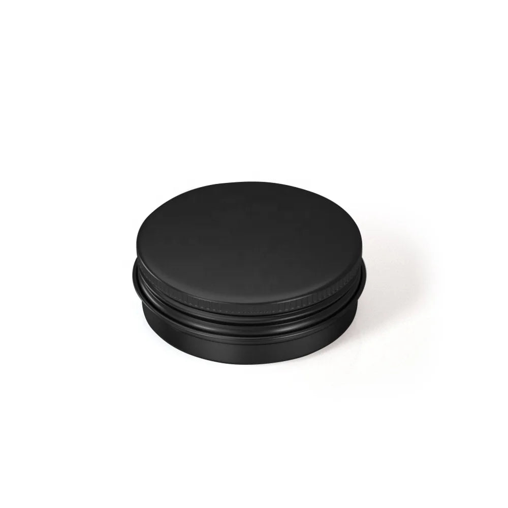 1Oz Matte Black Aluminum Screw Tin 30g Metal Tin Can with Screw Top