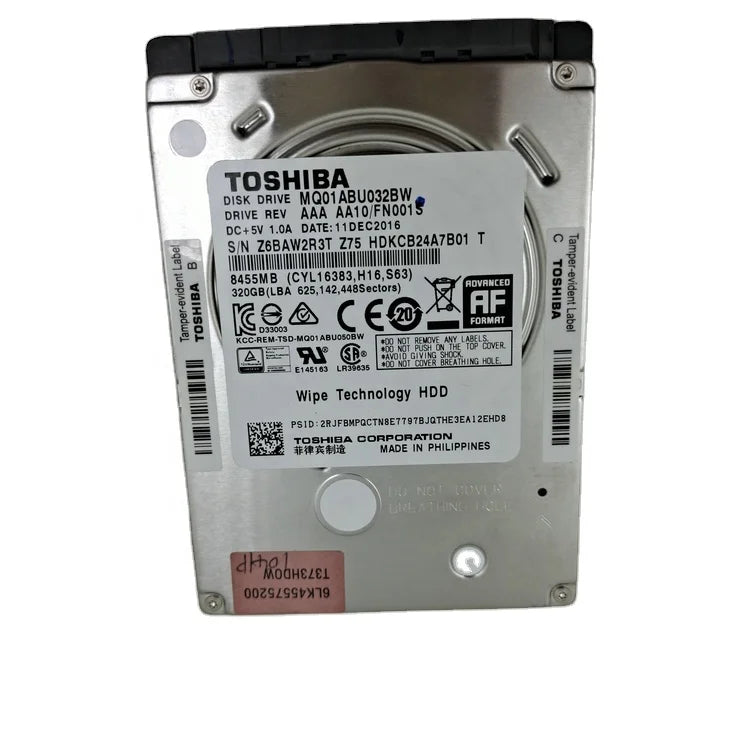 DHDEVELOPER Original 320GB HDD Hard Disk MQ01ABU032BW for Estudio 257/307/357/457/507 WipeTechnology Grand-A Quality 3-7 Days