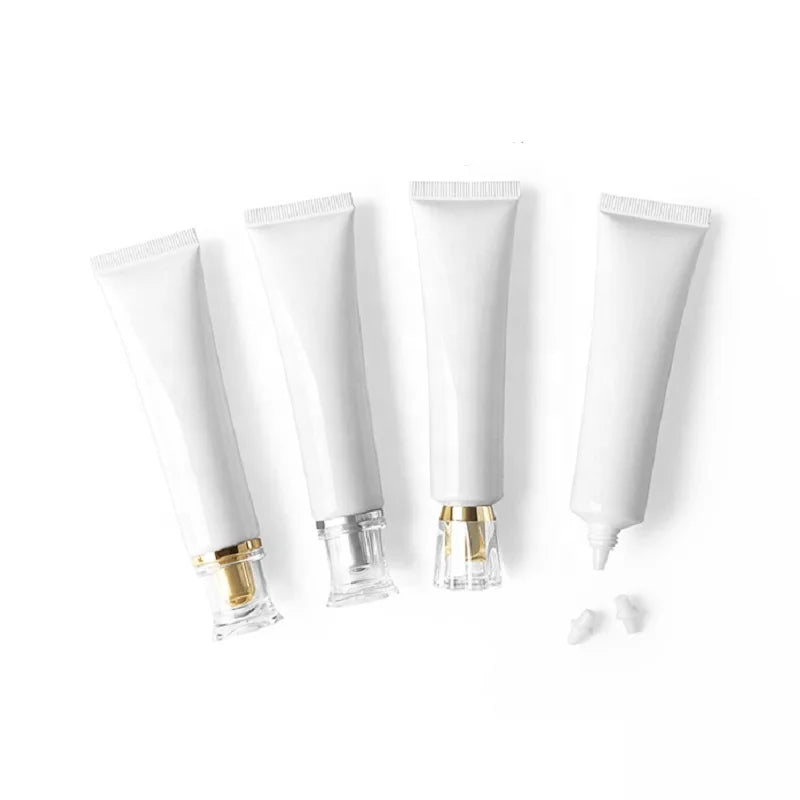 Wholesales 40ml Eye Cream Squeeze Tube White Plastic Soft Bottle Skin Care Refill Serum BB Cream Lotion Squeeze Tubes with Plug