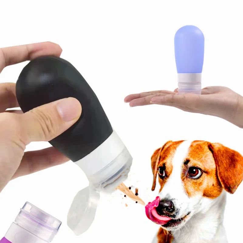 Travel Toiletries Bottles Silicone Dog Training Toy Portable Leakproof Silicon Travel Refill Lotion Container Bottle for Camping