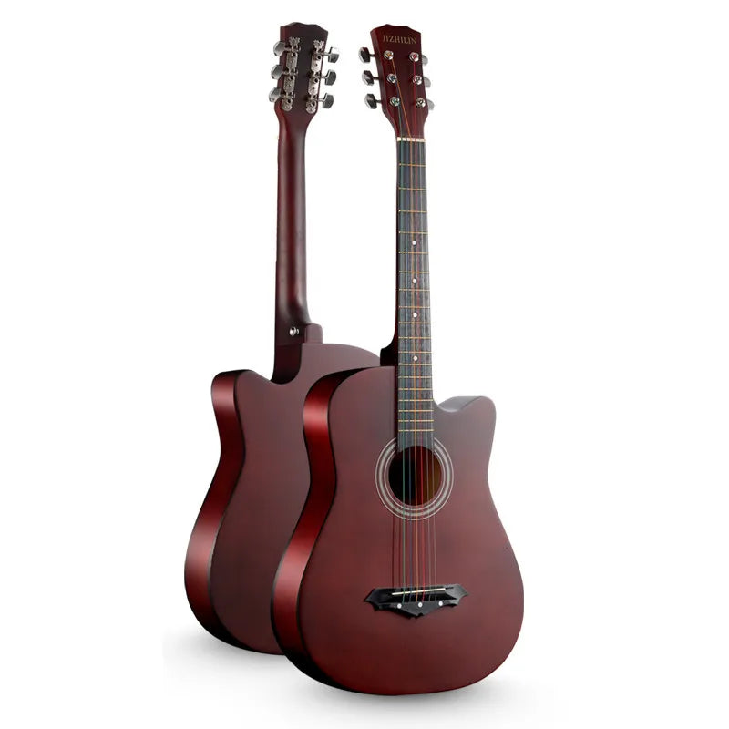 Wholesale Cheap Price Novice Beginner Students  Practice Instrument 38 Inch Folk Guitar Acoustic Guitar