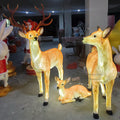 Led Large Outdoor Reindeer/ Gleamy Deer Garden Ornaments/ Resin Life Size Luminous  Deer Statues