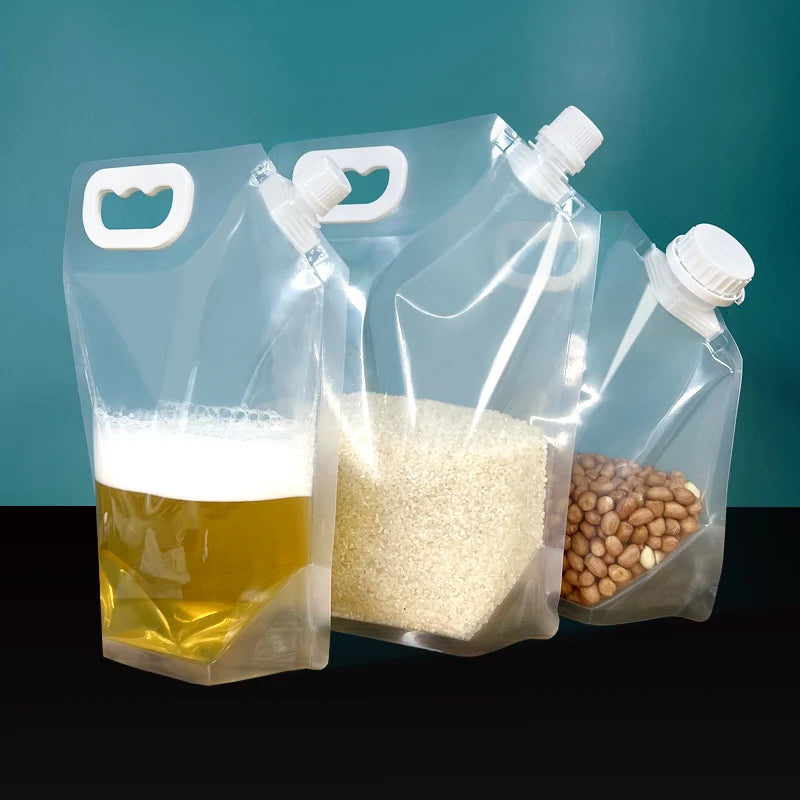 Plastic Stand Liquid Pouch Packaging 1L 1.5L 2L 3L Gravure Printed Recyclable Food Grade Vodka Mineral Water Tequila Spout Pouch