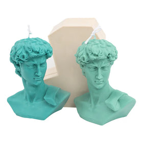 Easy Demouding 14.5cm Big Large David Head Candle Silicone Mold for DIY Candle Making
