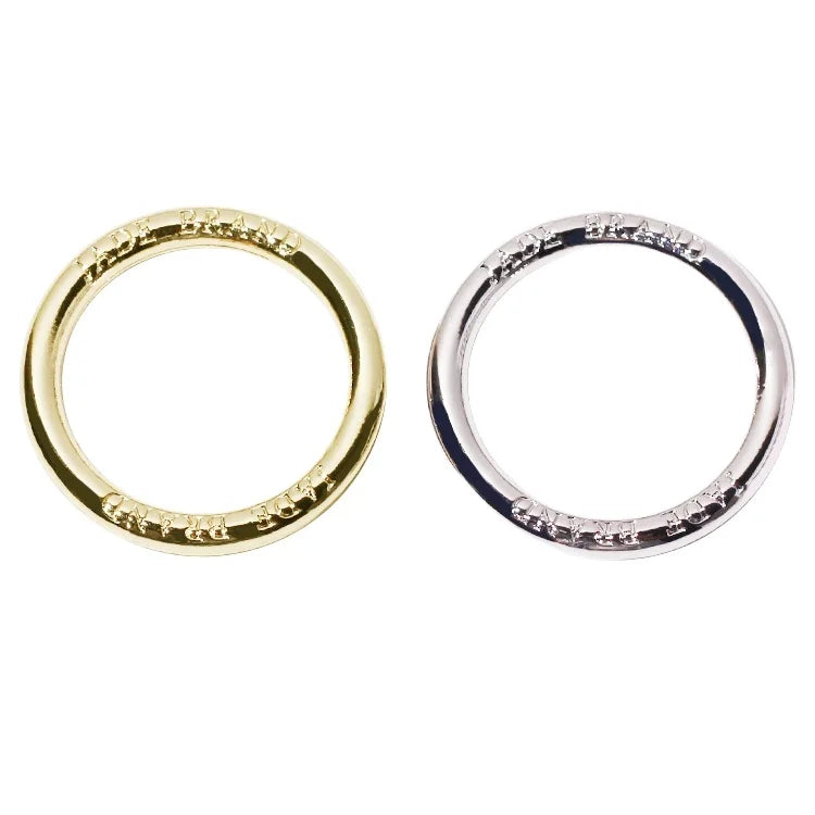 Zinc Alloy Bra Accessory Round Buckle Straps Custom Engraved Name Bikini O Rings Hardware for Swimwear