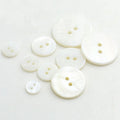 Wholesale Customization Natural White Mother of Pearl 2-Hole Buttons Flatback Style with Pattern Decorative Use WIKO RSD33335