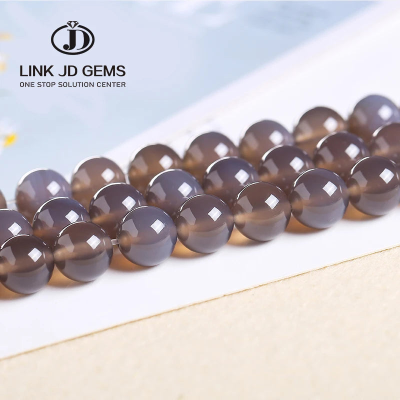 Natural Gray Agate Beads 4/6/8/10/12/14 MM Faceted Onyx Loose Beads Semi-Finished Handmade Gemstone for Jewelry Making