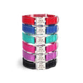Custom Designer Reflective Nylon Dog Collar Quick Release Luxury Metal Buckle Large Illuminated Lights-Personalized Engraving