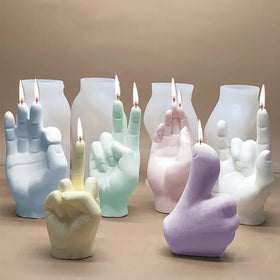Silicone Hand Candle Molds Gesture Finger Mould