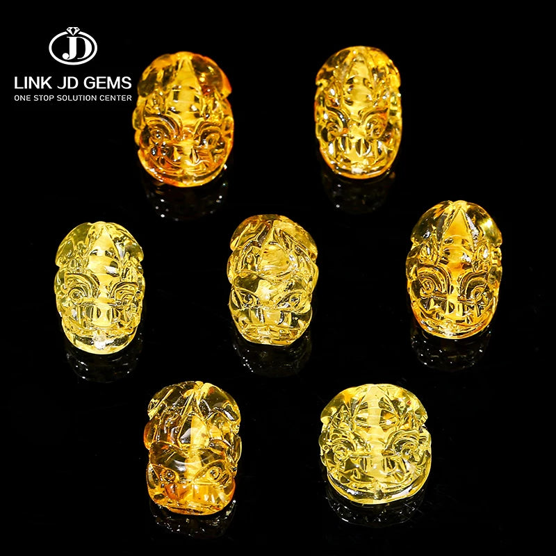 LINK JD GEMS JDPZW59 CNAS Certified Carved Animal Shape Charm Pendant Bead Pixiu Beads Earring Bracelet Jewelry Accessories for