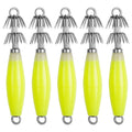 5pcs/bag Luminous Squid Jig Hooks Saltwater Glow Squid Jigs Kit Octopus Cuttlefish Fishing Bait Squid Shrimp Fishing Lure