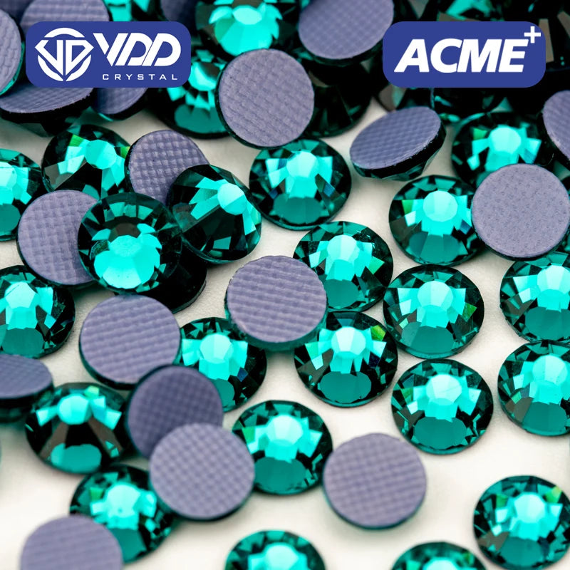 VDD 026 Blue Zircon ACME Top Quality Hot-Fix Glass Rhinestones Crystal Flatback Stones for Garment Decoration