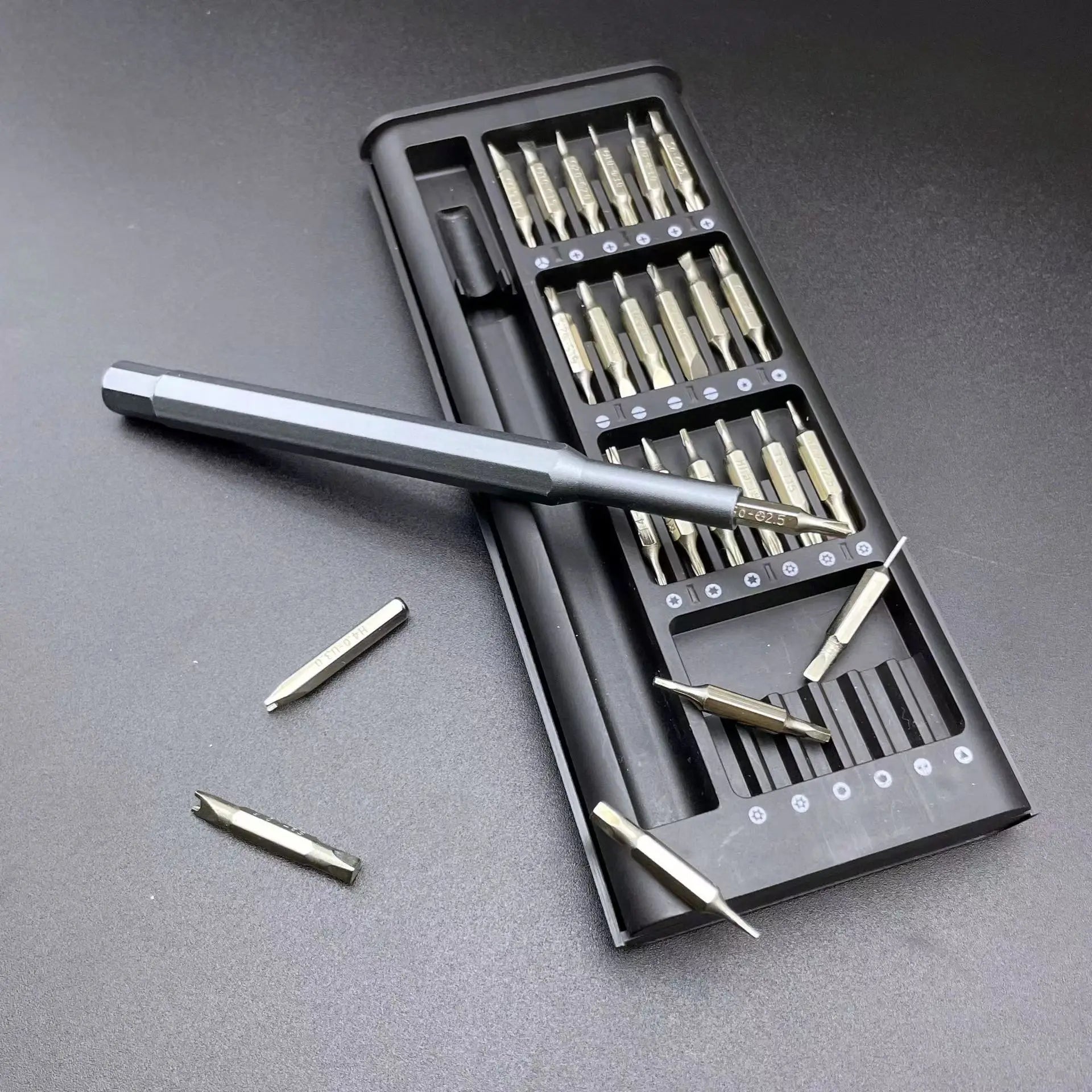 NBFLOURISH 48-Piece Steel Industrial Magnetic Multi-Function Push-Pull Disassembly Tool Set Phillips Bits for Mobile Phone