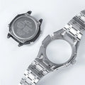 Casual Mens Style Reversible Band Sports Metal Watch Bracelet Waterproof Compatible with Ga2100
