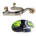Western Style Stainless Steel Horse Spurs With Copper Horse Spur with Brass Rowel and Buttons