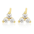 Gemnice Minimalist Sterling Silver Jewelry 14k Gold Diamond Stud Earrings Designs for Girls
