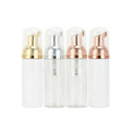 Cosmetic Transparent Gold Pink 30ml 50ml 60ml Empty Facial Foaming Cleansing Soap Dispenser Pump Face Cleanser Bottle