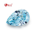 5a+ Grade Synthetic Cz Stones Aquamarine Green Crushed Ice Cut Pear Shape Loose Stone Cubic Zirconia
