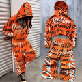OEM Streetwear Custom French Terry Embroidery Man Sweatsuit Zip up Hoodie and Jogger Flared Sweatpants Set Tracksuit Men