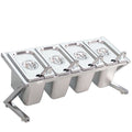 Custom Stainless Steel Jam Basin Rack Stainless Steel Basin Canteen Seasoning Cylinder and Ingredient Box Jam Seasoning Rack