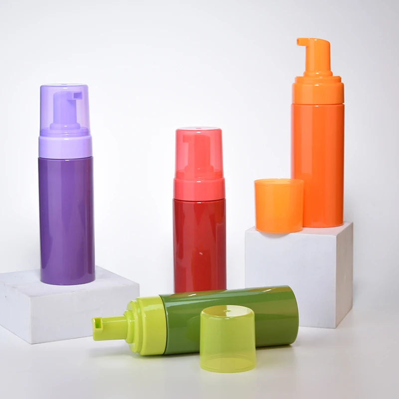 150ml 250ml Custom Color Cosmetic Facial Cleanser Foam Bottles Foaming Soap Dispenser Plastic Packaging Pump Bottle
