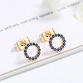 Simple Design Round Shape 18K Gold Plated Jewelry Huggie Hoop Earrings Zirconia Hoop Earrings