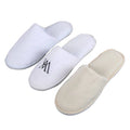 Factory Wholesale Disposable Knit Fabric Hotel for Slippers Round Sole Slip-On Design for Indoor Use for Summer and Winter
