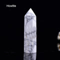 Natural Healing Carved Crystal Polished Hexagonal Tower Wand Home Decor Gift Souvenir Healing Reiki Chakra Stone