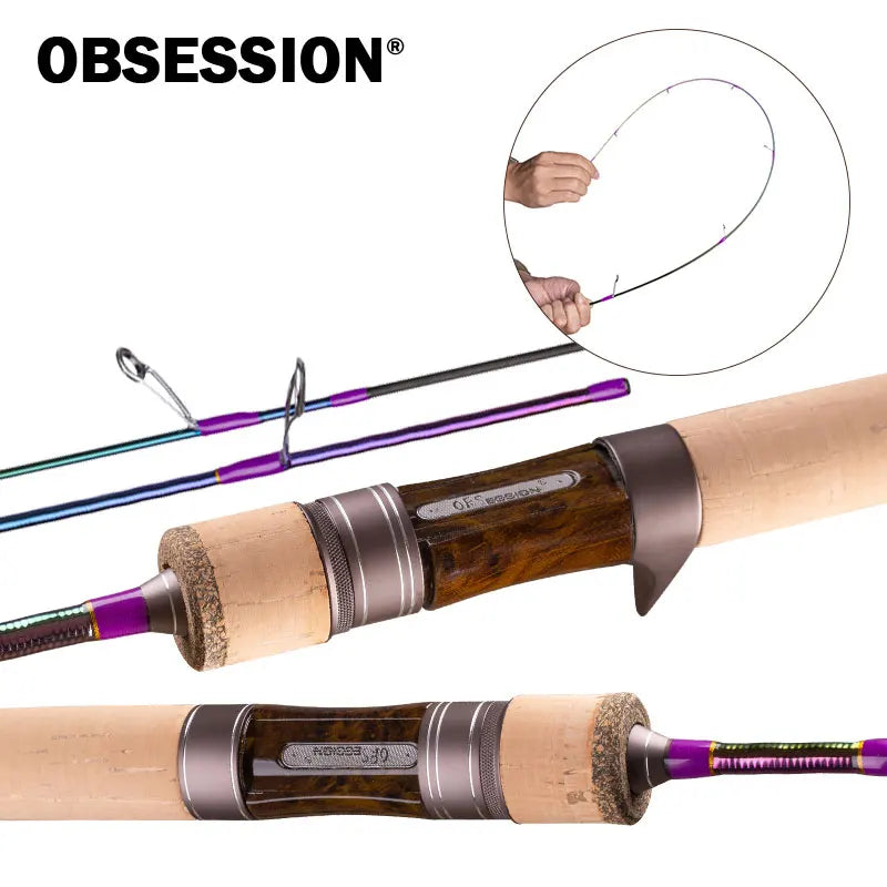 Rock"N"Roll Solid Tip Light Spinning Fishing Rod 153cm 168cm Casting Fishing Rod 1-8g 2-6lb Supplies Rod Fishing