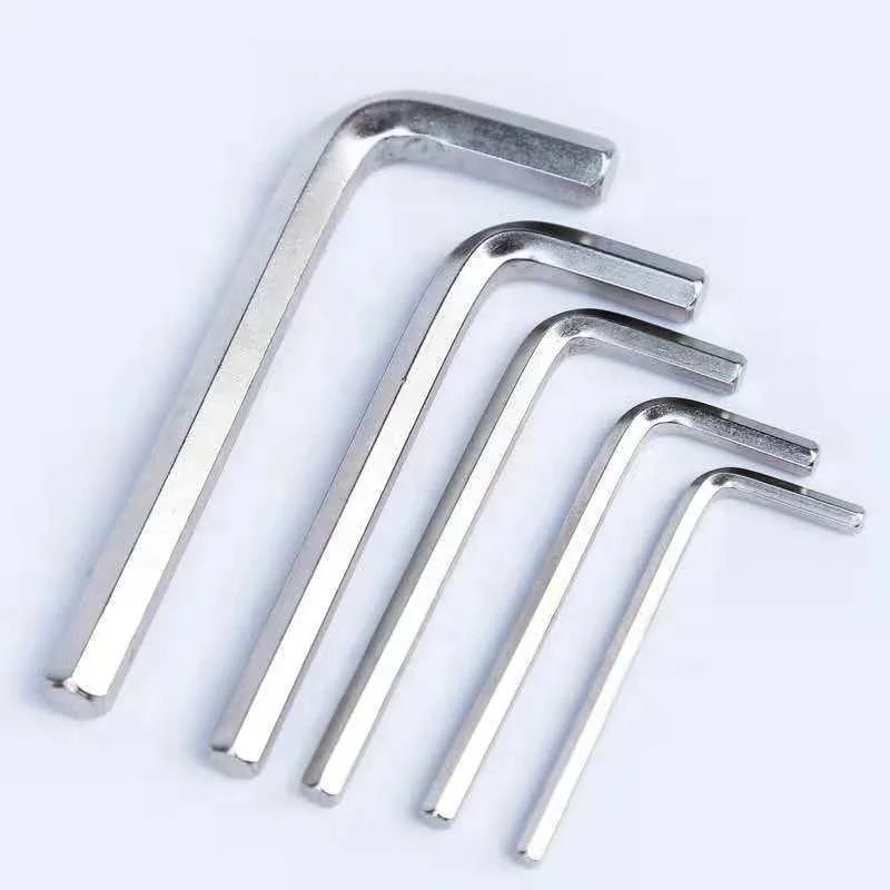 Taily Factory 5mm Tempered 45# Steel Short Arm Hex Allen Key L Shaped Wrench
