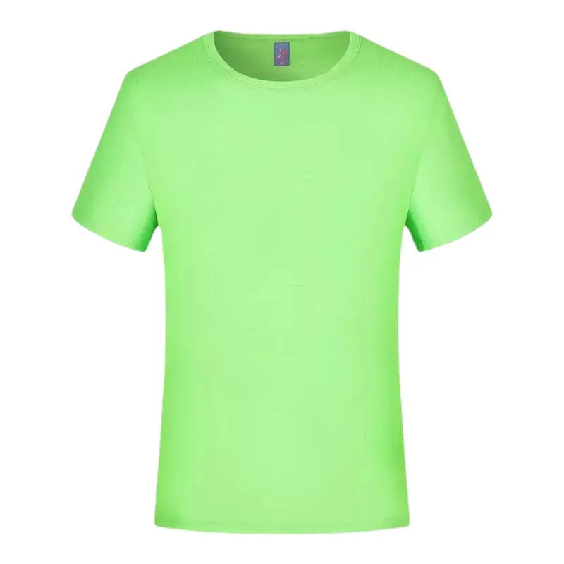 Men's Gym Quick Dry Running T-Shirt Breathable Polyester Mesh with Silk Screen Printing