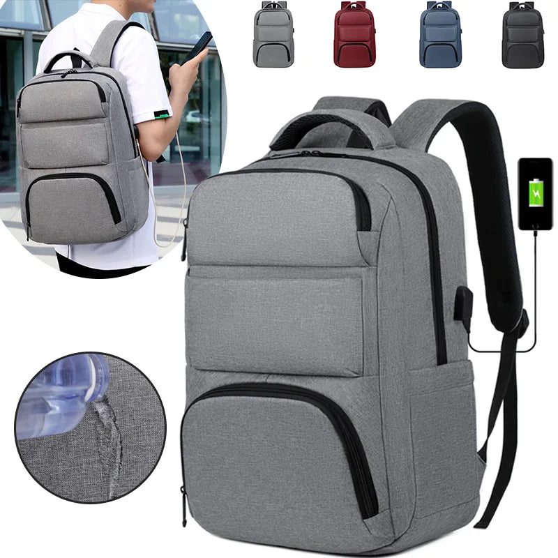 Customizable Men 17 Inch Laptop Interlayer School Bag Waterproof Anti Theft Travel Notebook Multifunction Backpack USB