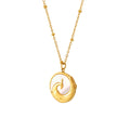 Classic Fashion Embossed Phoenix Unique White Shell Round Brand Collarbone Necklace