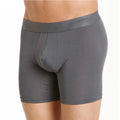 High-quality Solid-color Men's Four-corner Underwear Cheap Men's Boxer's Low-waisted High-elasticity Men's Bamboo Shorts