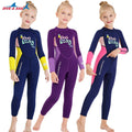 Wholesale 2.5mm Kids Children Long Sleeve Traje De Bano Ninas Diving Surfing Swimsuit Neoprene Wetsuit One Piece Jellyfish Suit