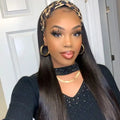 Wholesale Full Cuticle Straight Headband Wigs Human Hair Virgin Brazilian Head Band Human Hair Wigs