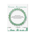 Lava Turquoise Rose Quartz Healing Crystals Bracelet 8mm Natural Stone Beaded Elastic Bracelet with Customized Card for Gift