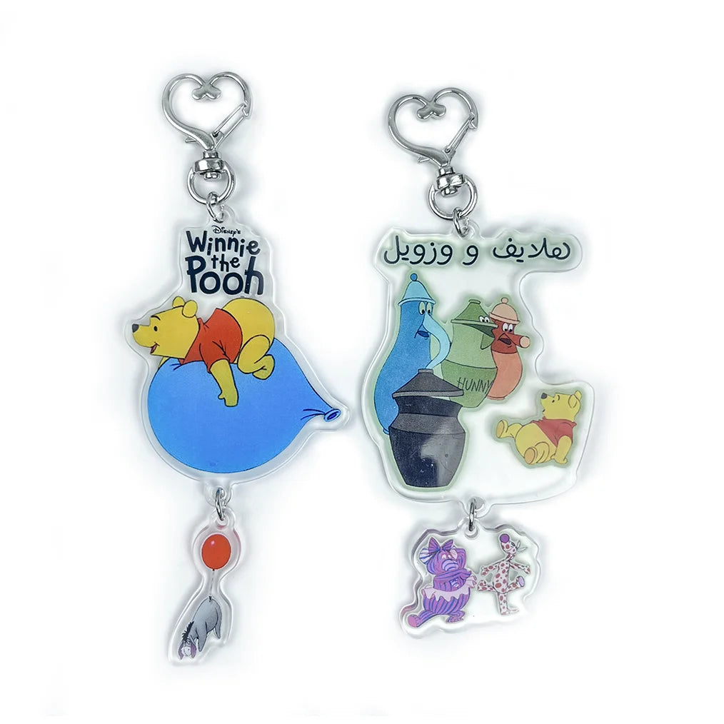 Acrylic Charm Double Sided Hologram Glitter Transparent Shake Keychain Custom Anime Epoxy Rainbow Custom Color Acrylic Charm