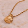 Dreamshow Shell Necklace 18k Gold Plated Stainless Steel Necklace Tarnish Free Women Accessories Collier En Acier Inoxydable