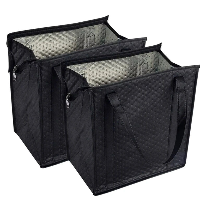 Large Capacity Solar Panel Insulated Non-woven PP Packaging Reusable Food Delivery Grocery Shopping Cooler Bag Customized Color