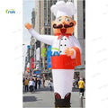 3M Single Leg Waving Hand Chef Balloon Inflatable Cooking Air Dancer for Restaurant Promotion Advertising Inflatables