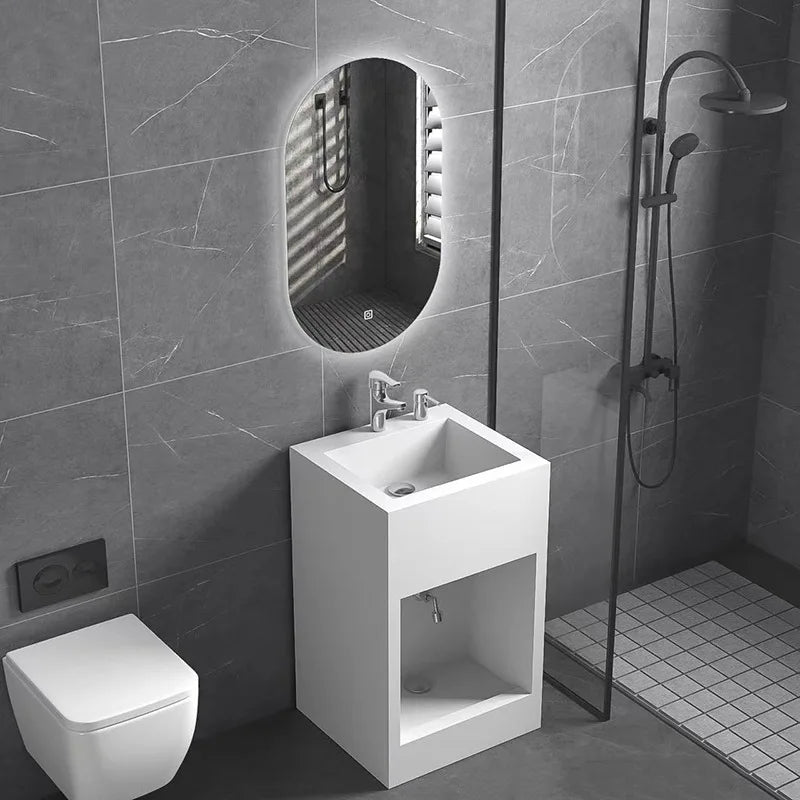 Floor Mounted Square Ablution Pedestal Foot Wudu Sink Muslim Sintered Stone Wudu Basin MegaBDM