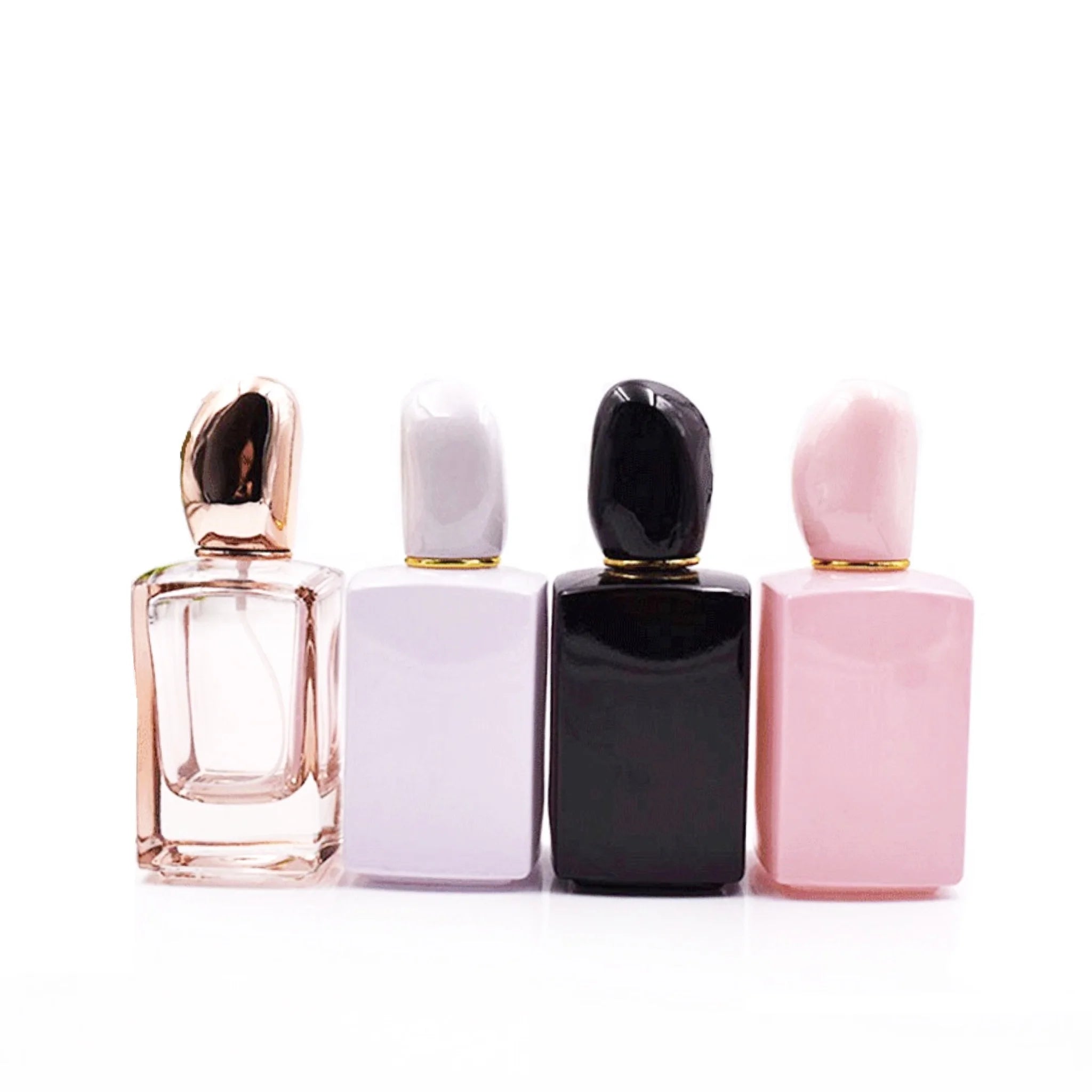 Professional Small Order Quantity Supply High End Marble Pattern Rectangle Screw Cap Reed Diffuser Perfume Glass Bottle for Men