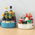 White Rotating Spice Rack Organizer Drawer Tray Spice Rack Tray