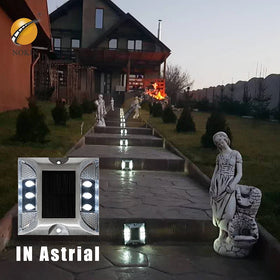 IP68 Flashing Traffic Marker Light Reflective Aluminum Led Cat Eye Cast Iron Road Stud Plot Solaire Road Stud