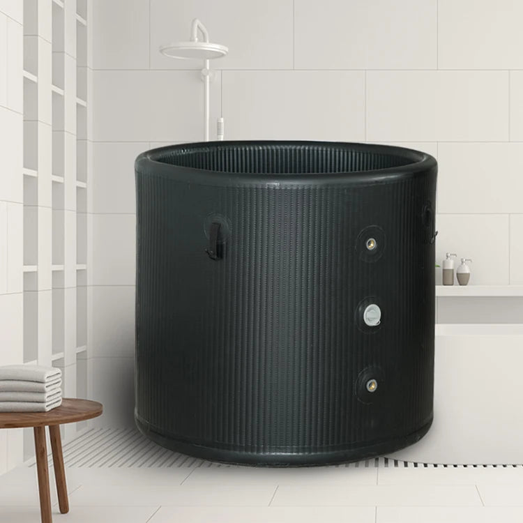 Custom 90*80cm Round Adult Freestanding Inflatable Ice Bath Foldable Recovery Cold Plunge Outdoor/Indoor Use Spa Tub
